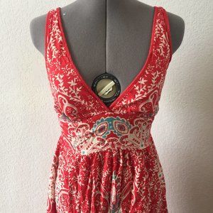 Angie Empire-Waist Patterned Maxi Dress